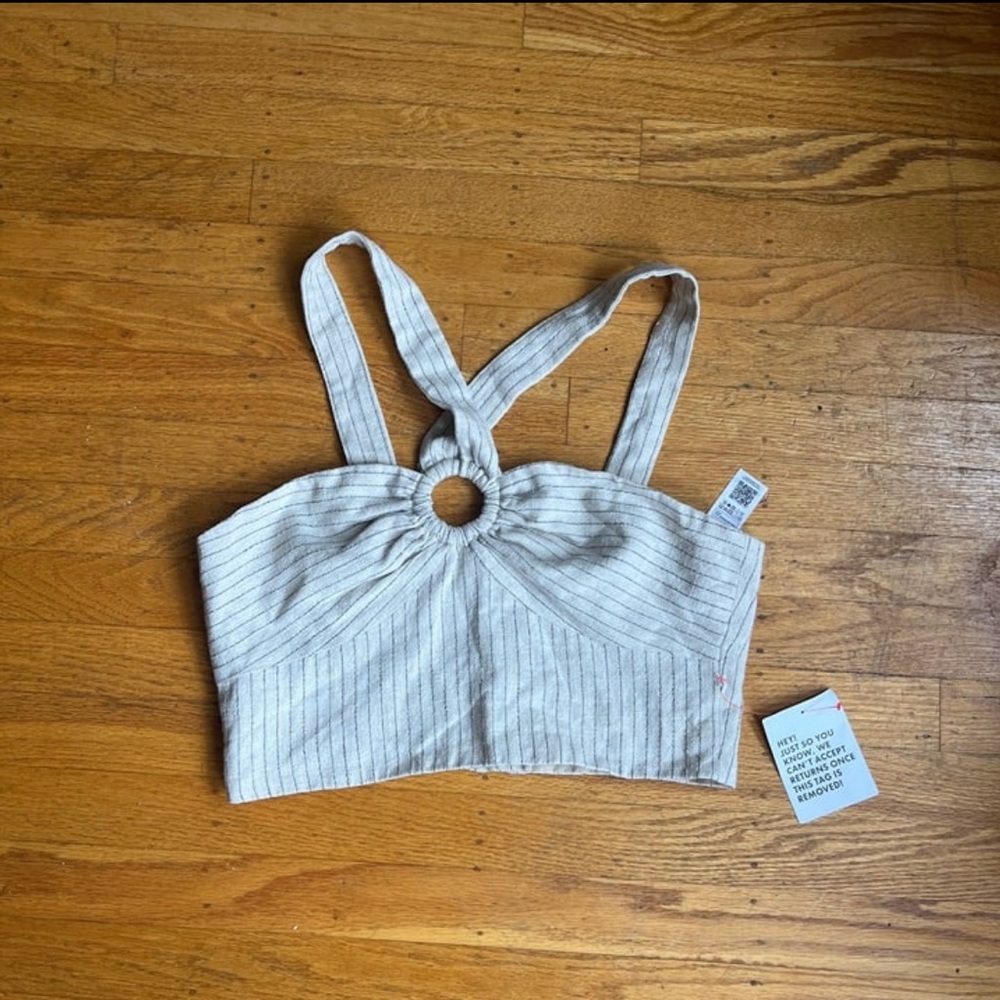 NWT ASOS Canvas Striped Crop Top